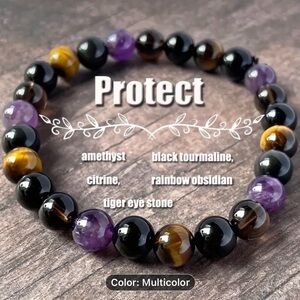 Hand made bracelet from semi precious natural stones